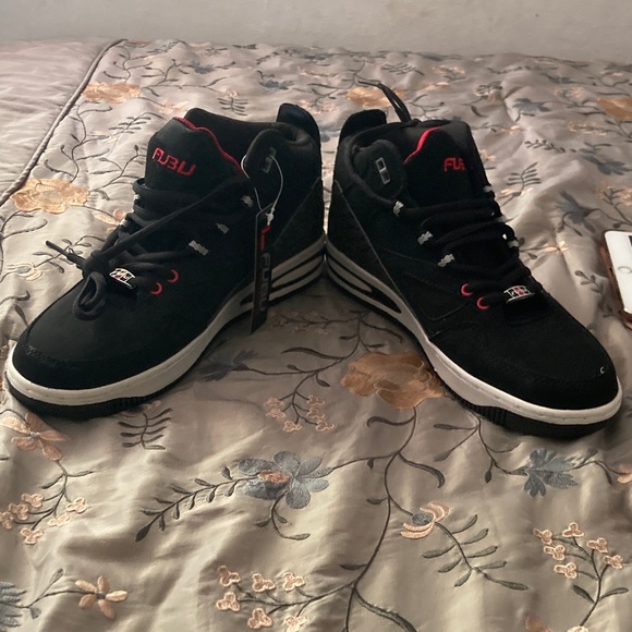 FUBU Black and Red High-Top Sneakers - Picture 1 of 7